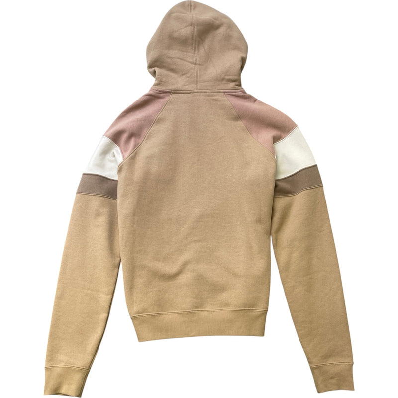 Men's Embroidered Logo Hoodie Beige Size L