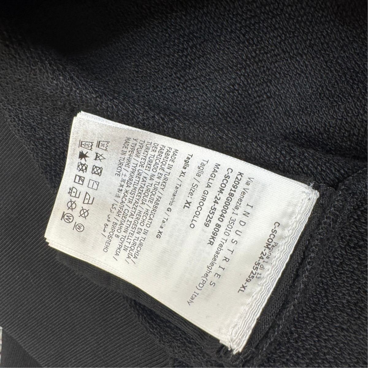 Men's Maglia Sweatshirt Black Size XL - Photo 7