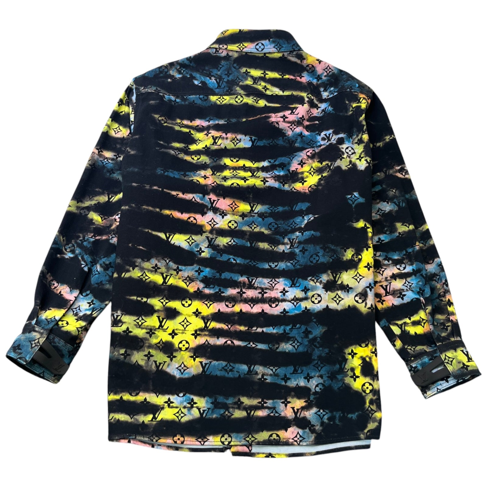 Men's Monogram Tie-Dye OverShirt Multi-Coloured Size L - Photo 2