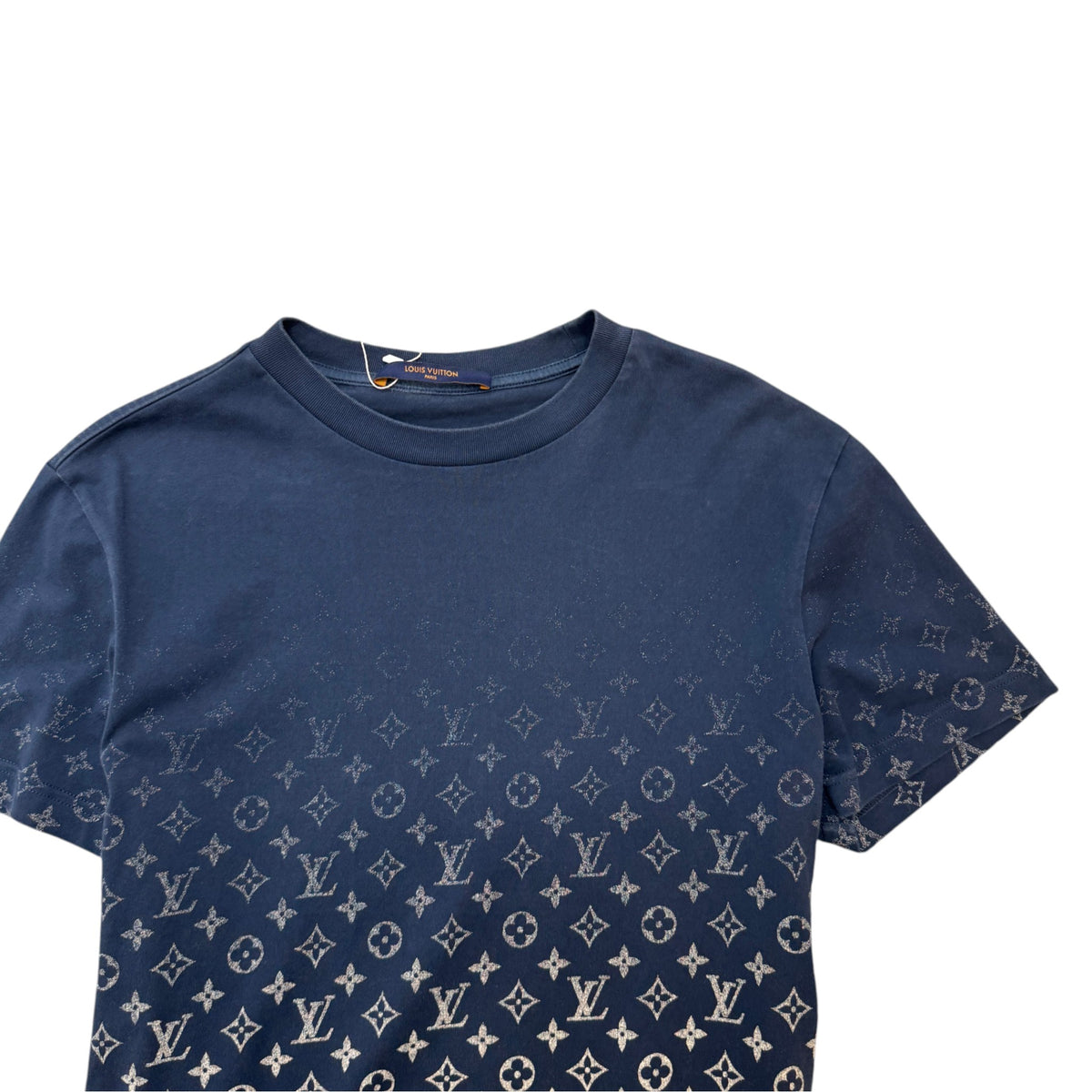 Men's LVSE Monogram Gradient T-Shirt Navy Size S - Photo 3