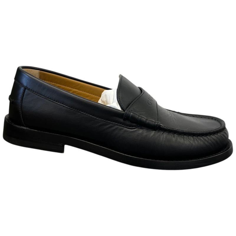 Men's Leather Logo Loafers Black Size UK 5.5 / EU 39.5
