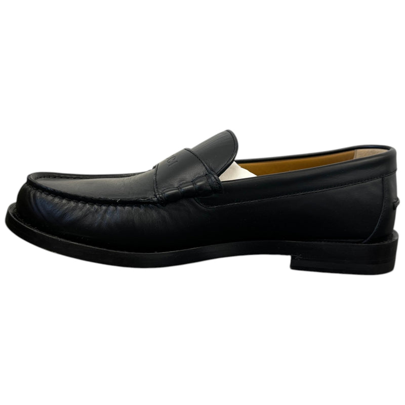 Men's Leather Logo Loafers Black Size UK 5.5 / EU 39.5