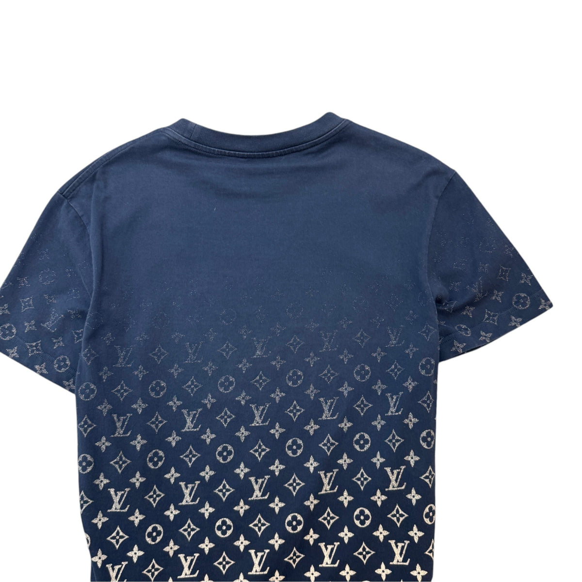 Men's LVSE Monogram Gradient T-Shirt Navy Size S - Photo 4