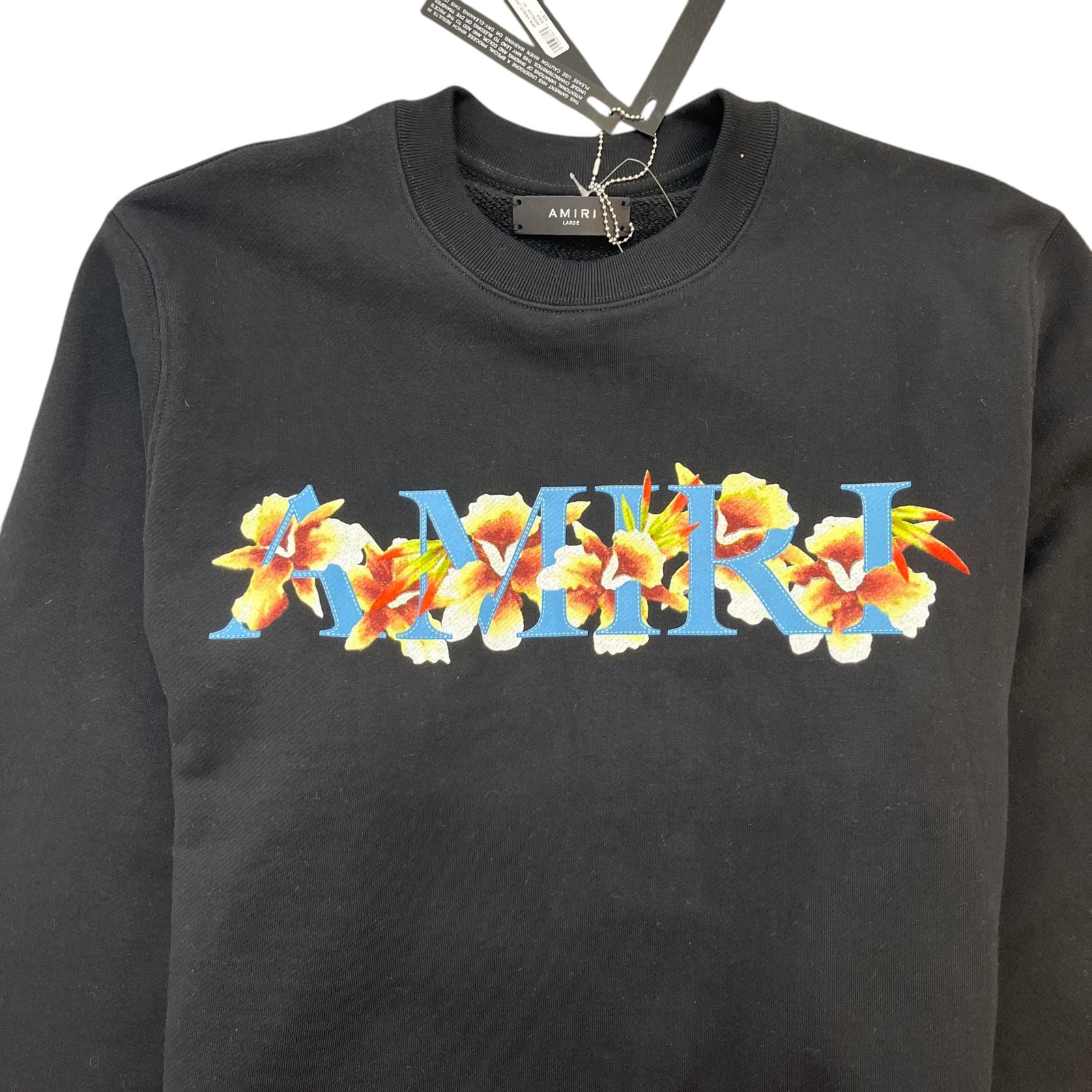 Men's Hibiscus Logo Print Sweatshirt Black Size L - Photo 5