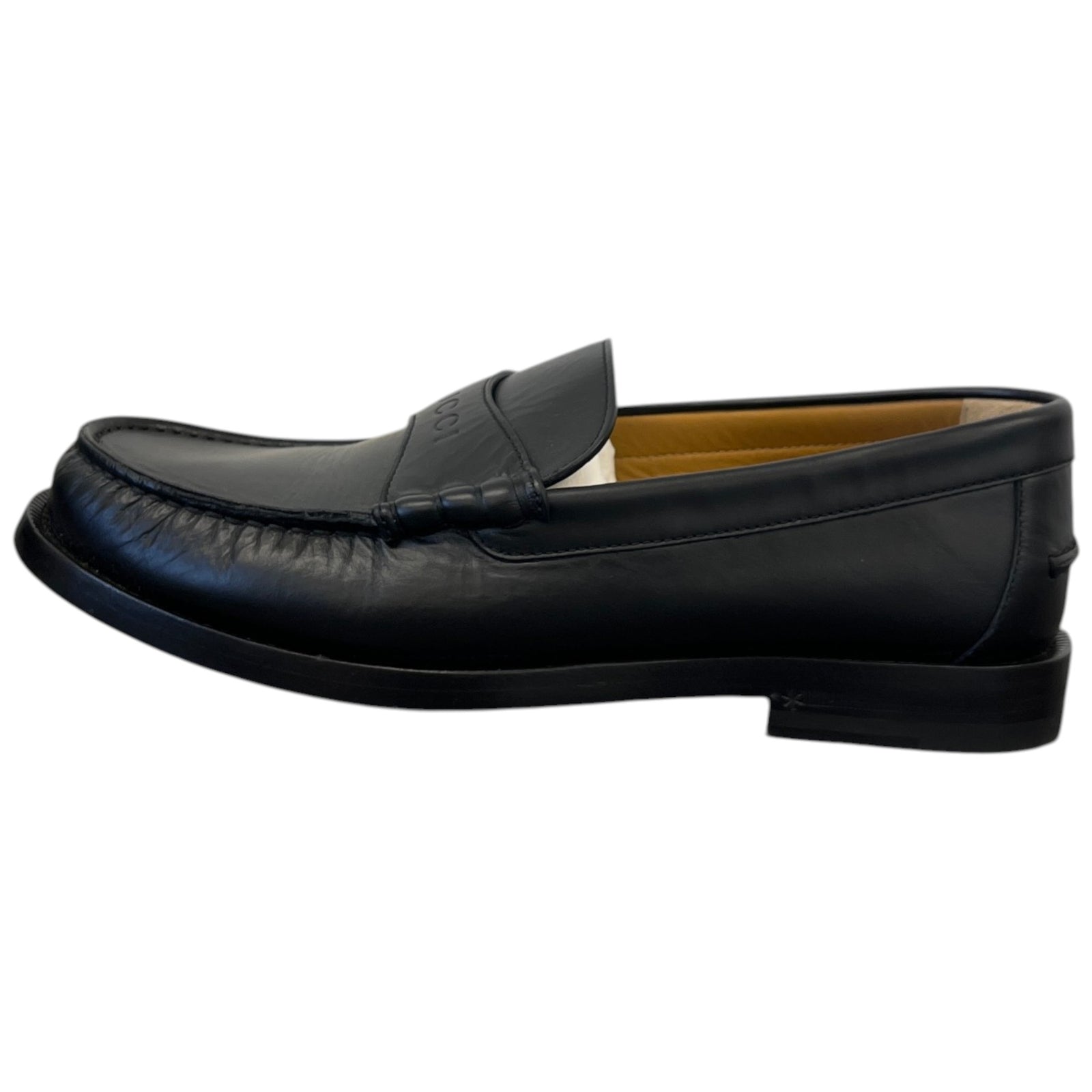 Men's Leather Logo Loafers Black Size UK 5.5 / EU 39.5 - Photo 5