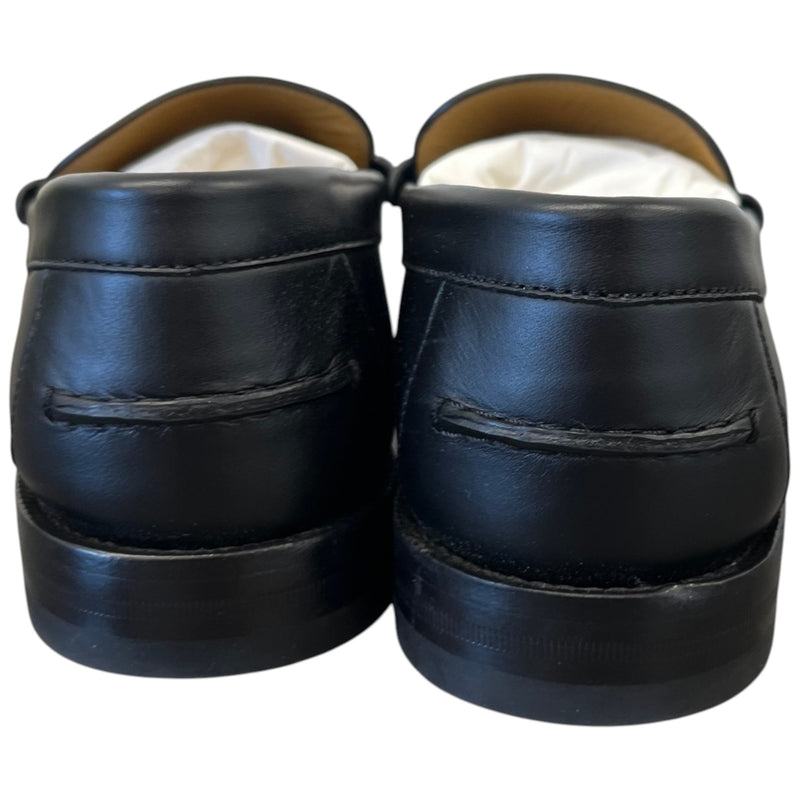 Men's Leather Logo Loafers Black Size UK 5.5 / EU 39.5