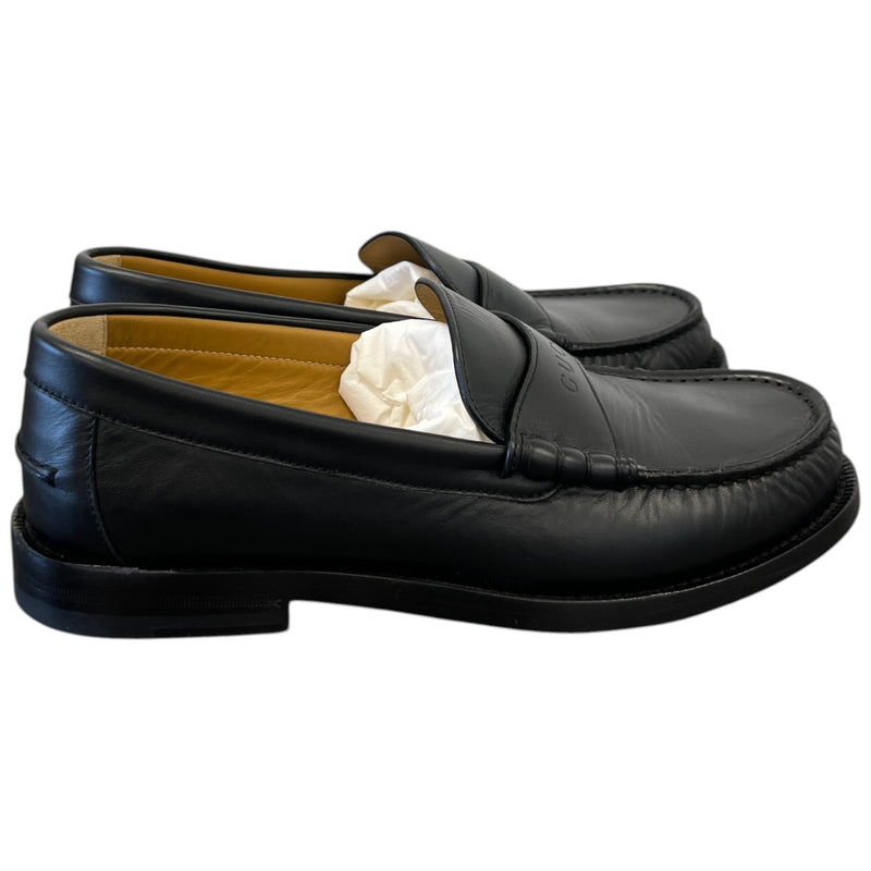 Men's Leather Logo Loafers Black Size UK 5.5 / EU 39.5
