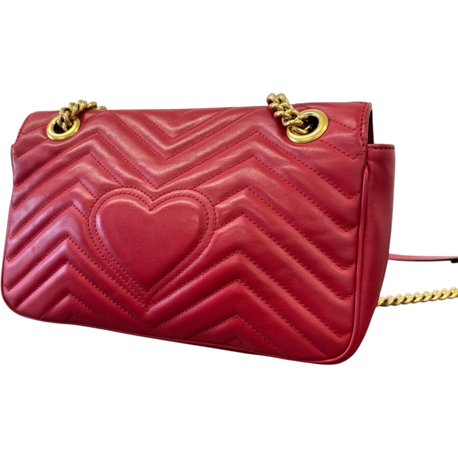 Women's Gg Marmont Small Bag Red - Photo 9