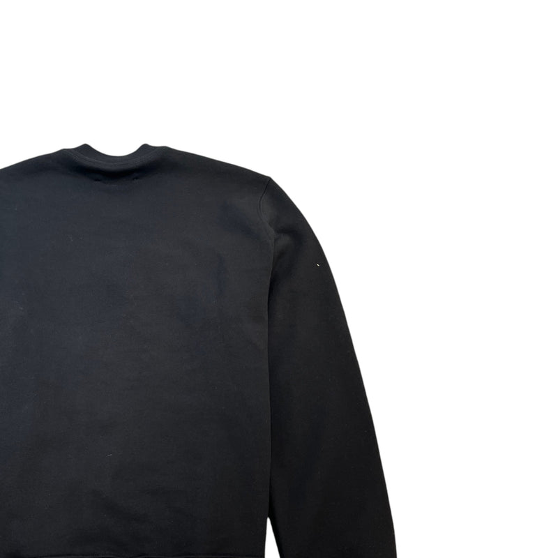 Men's Hibiscus Logo Print Sweatshirt Black Size L