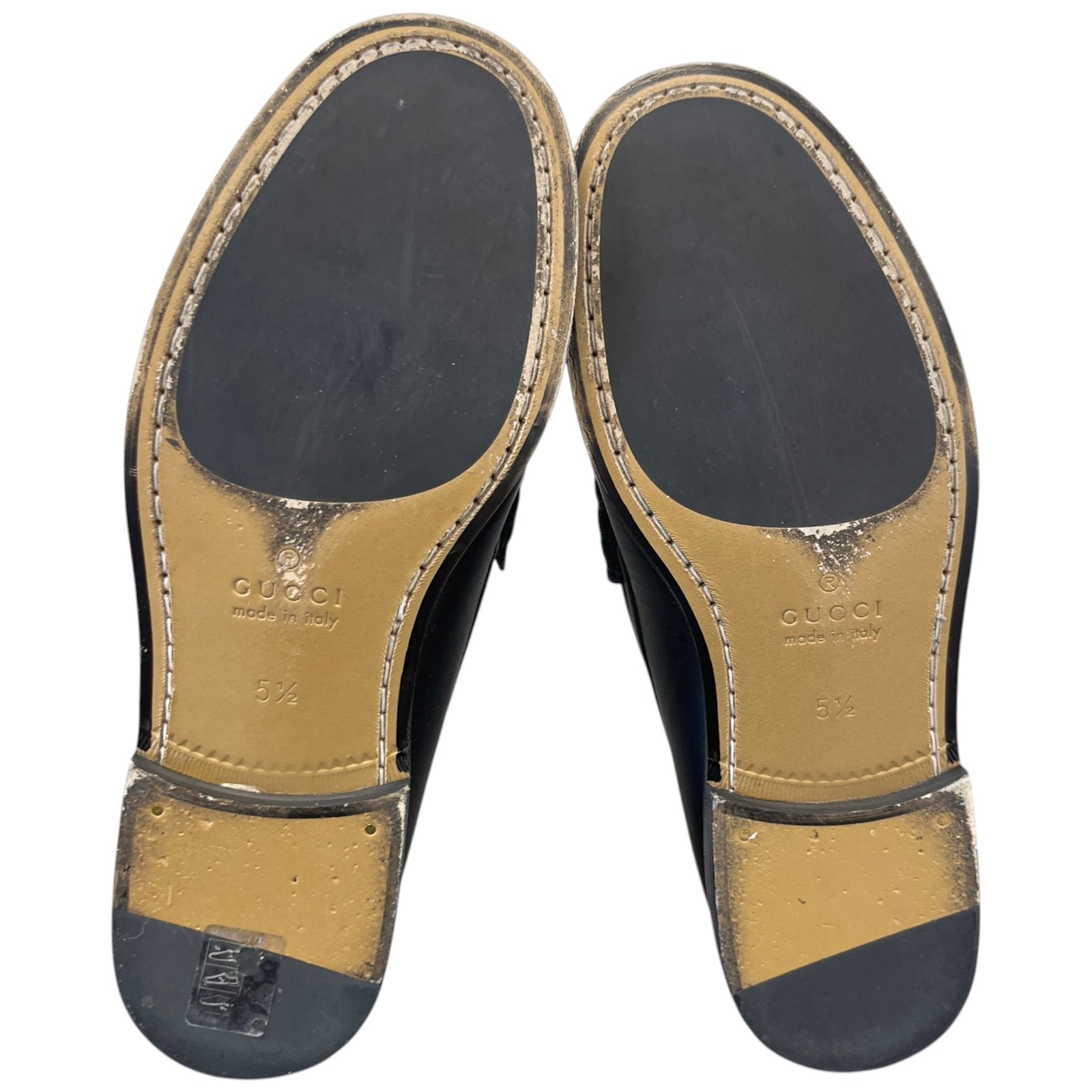 Men's Leather Logo Loafers Black Size UK 5.5 / EU 39.5 - Photo 11