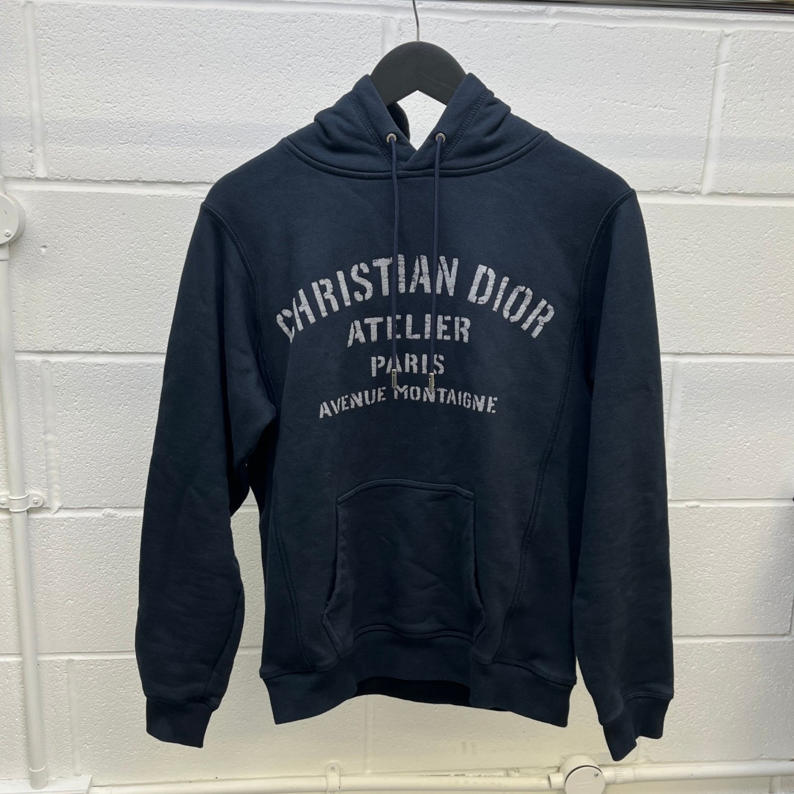 Men's Atelier Print Hoodie Navy Size XS - Photo 7
