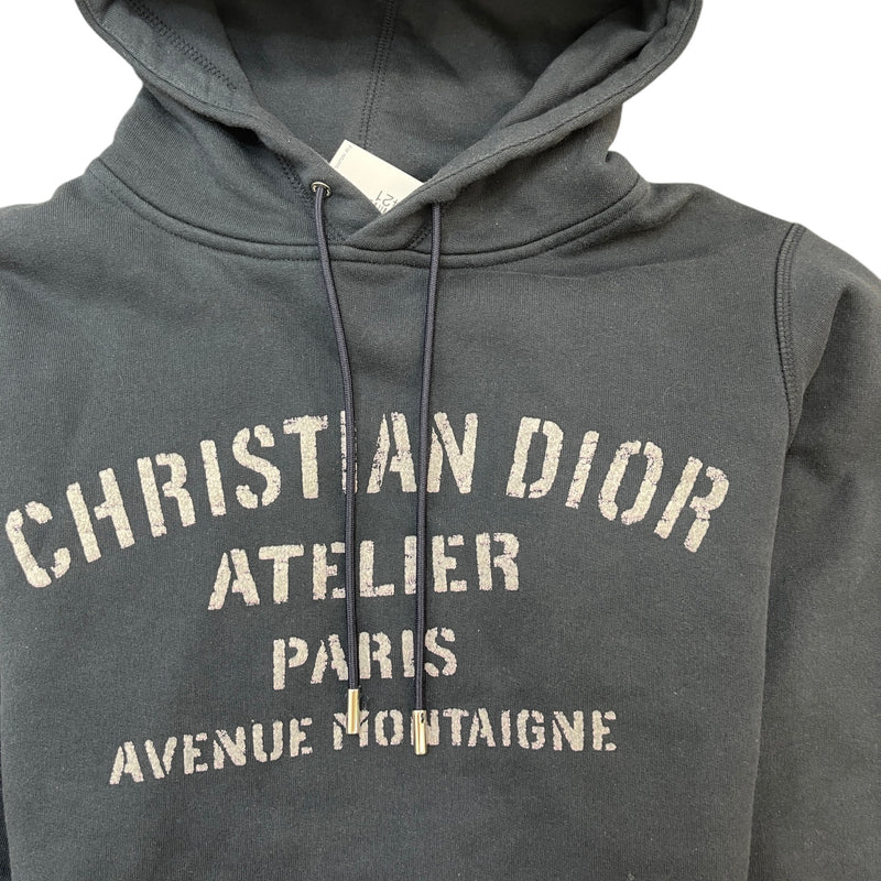 Men's Atelier Print Hoodie Navy Size XS