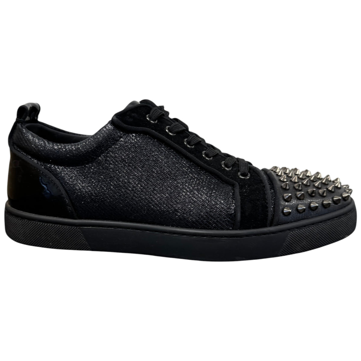 Men's Louis Junior Spikes Flat Low Trainers Black Size UK 7.5 / EU 41.5 - Photo 1