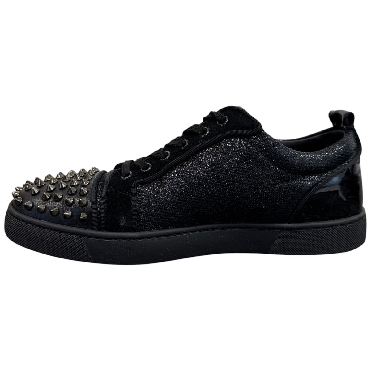 Men's Louis Junior Spikes Flat Low Trainers Black Size UK 7.5 / EU 41.5 - Photo 3