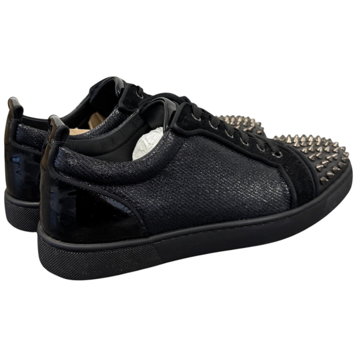 Men's Louis Junior Spikes Flat Low Trainers Black Size UK 7.5 / EU 41.5 - Photo 8