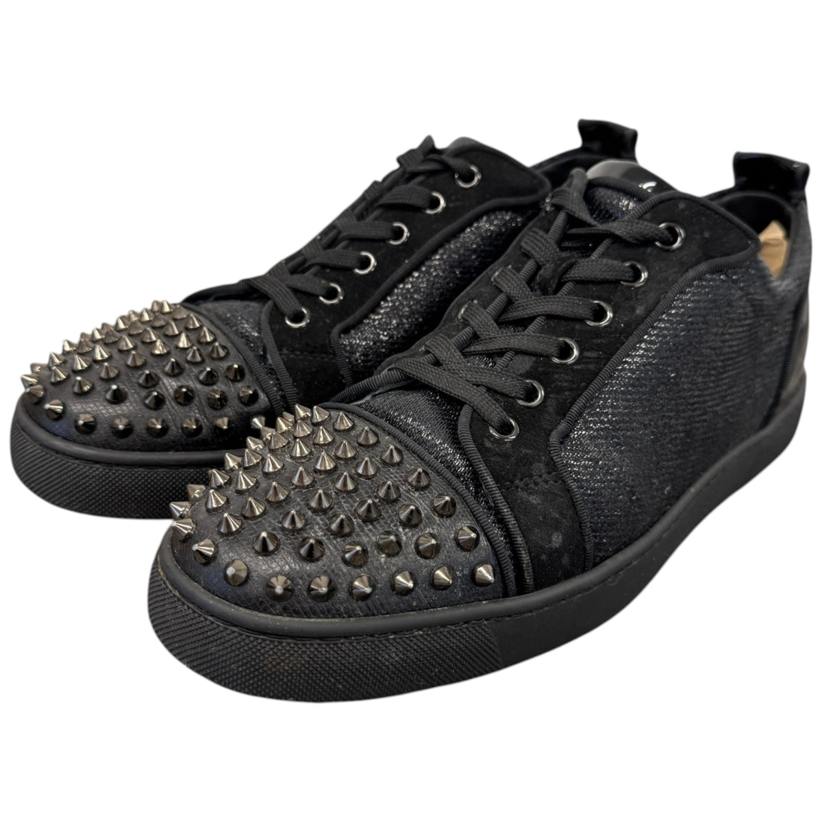 Men's Louis Junior Spikes Flat Low Trainers Black Size UK 7.5 / EU 41.5 - Photo 9