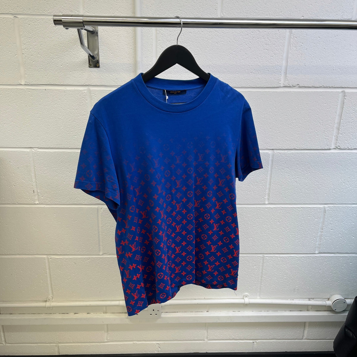Men's LVSE Monogram Gradient T-Shirt Blue Size M - Photo 7
