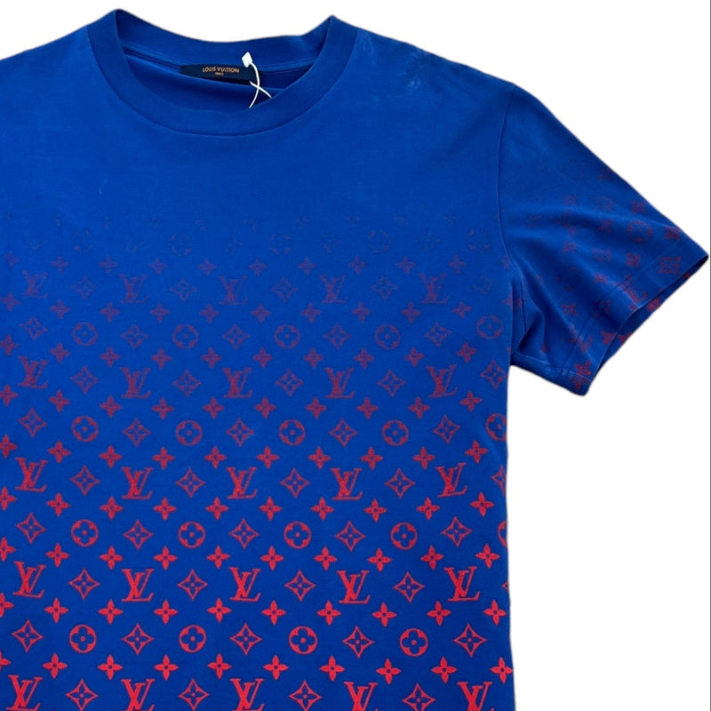Men's LVSE Monogram Gradient T-Shirt Blue Size M