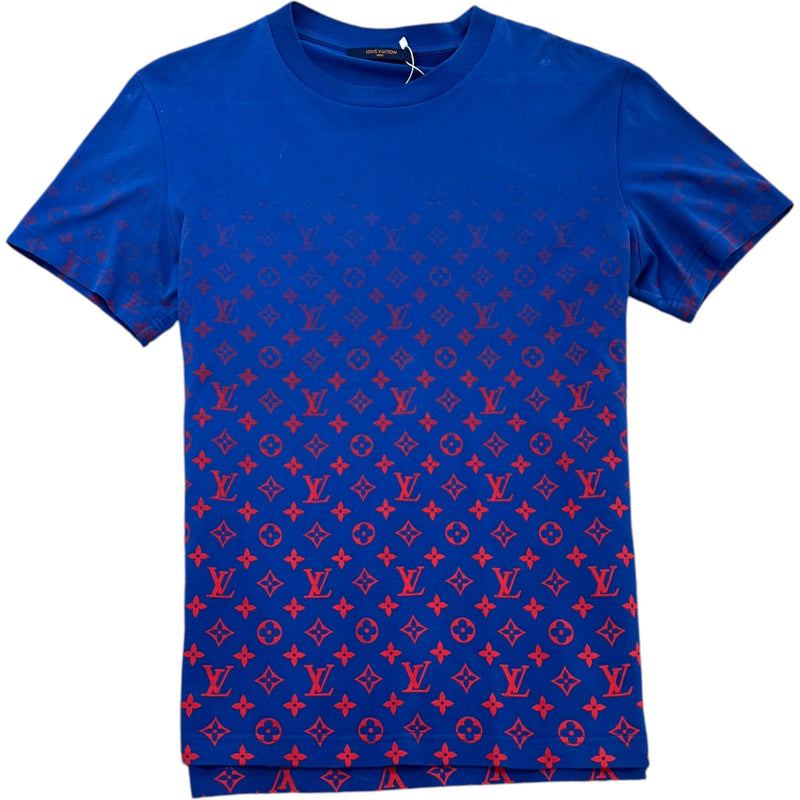 Men's LVSE Monogram Gradient T-Shirt Blue Size M