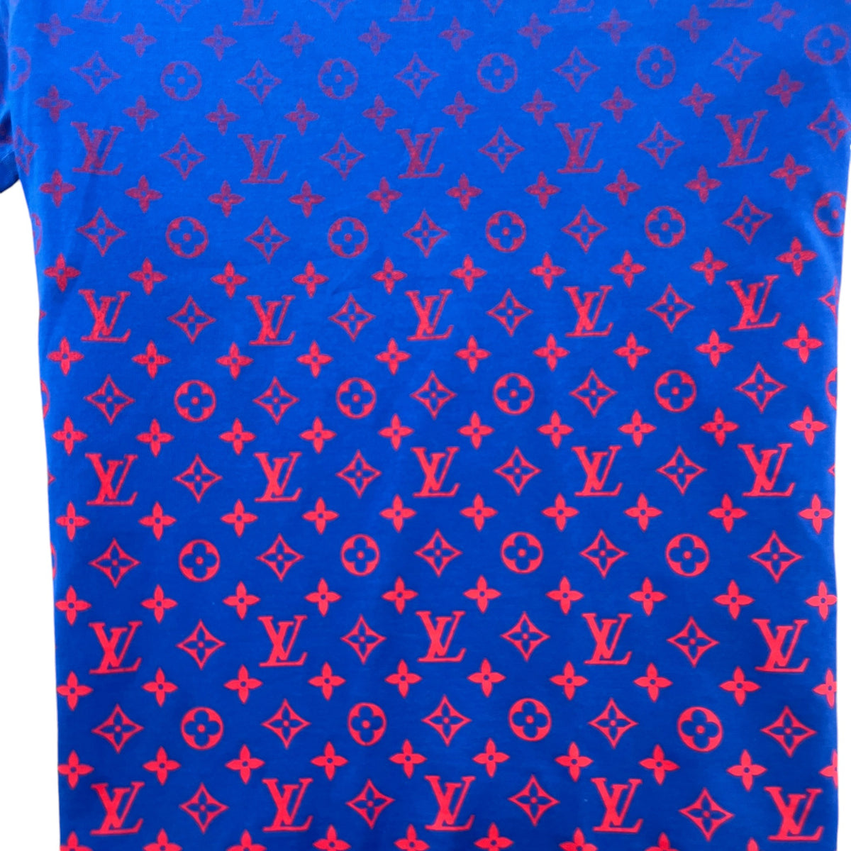 Men's LVSE Monogram Gradient T-Shirt Blue Size M - Photo 5