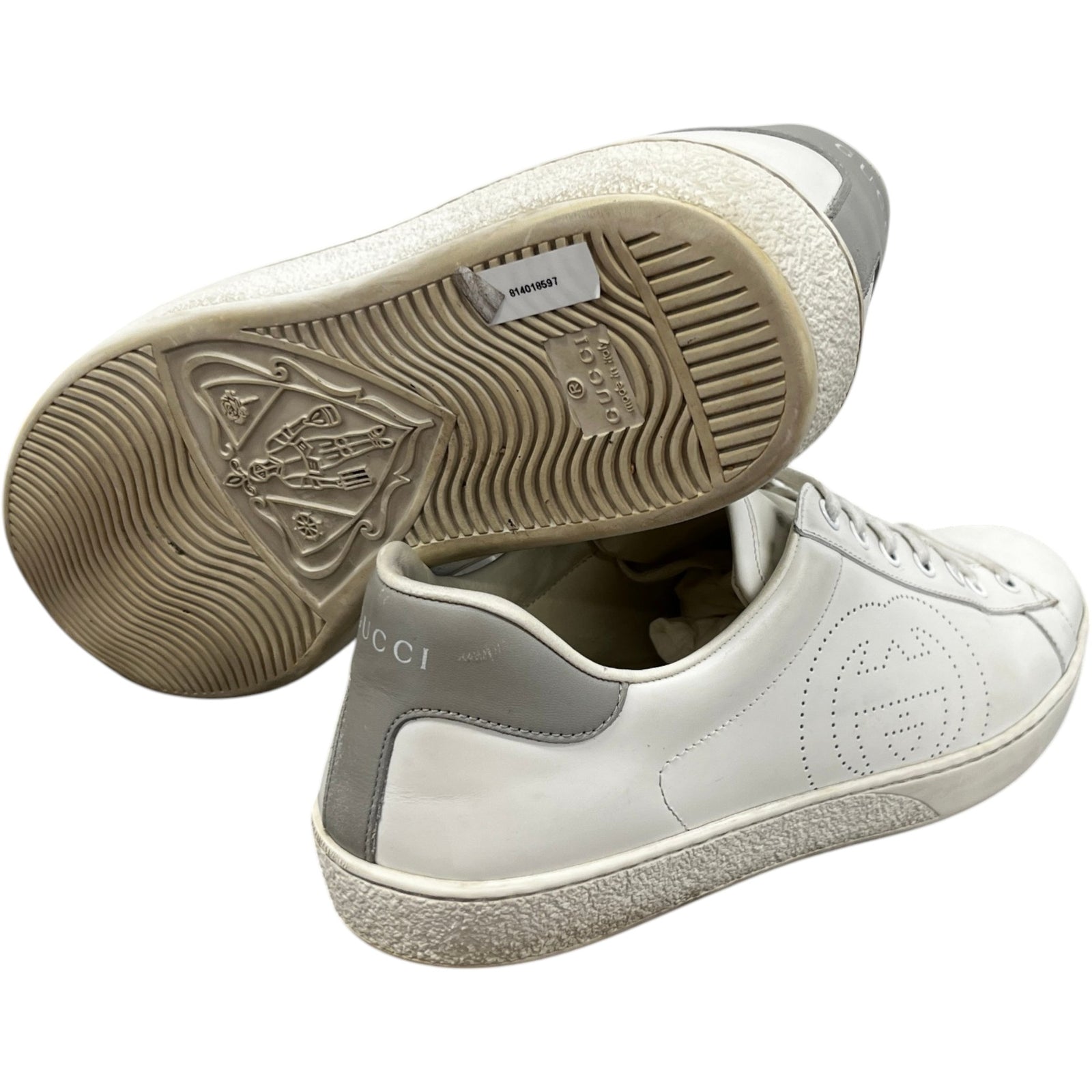 Men's Ace Perforated Interlocking G Low Trainers Cream Size EU 43.5 / UK 9.5 - Photo 10