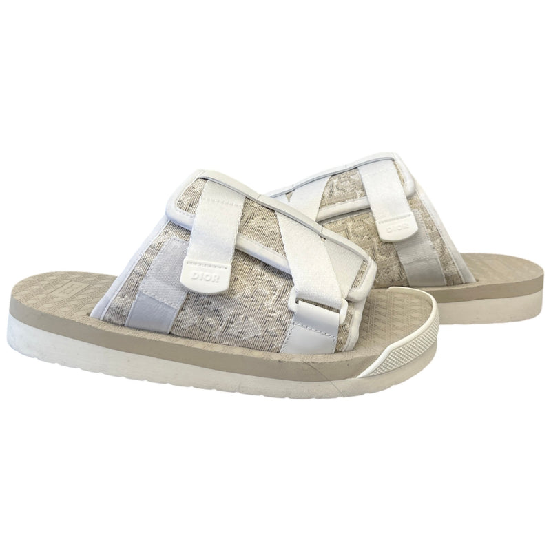 Men's Alpha Oblique Slides Beige Size UK 6 / EU 40