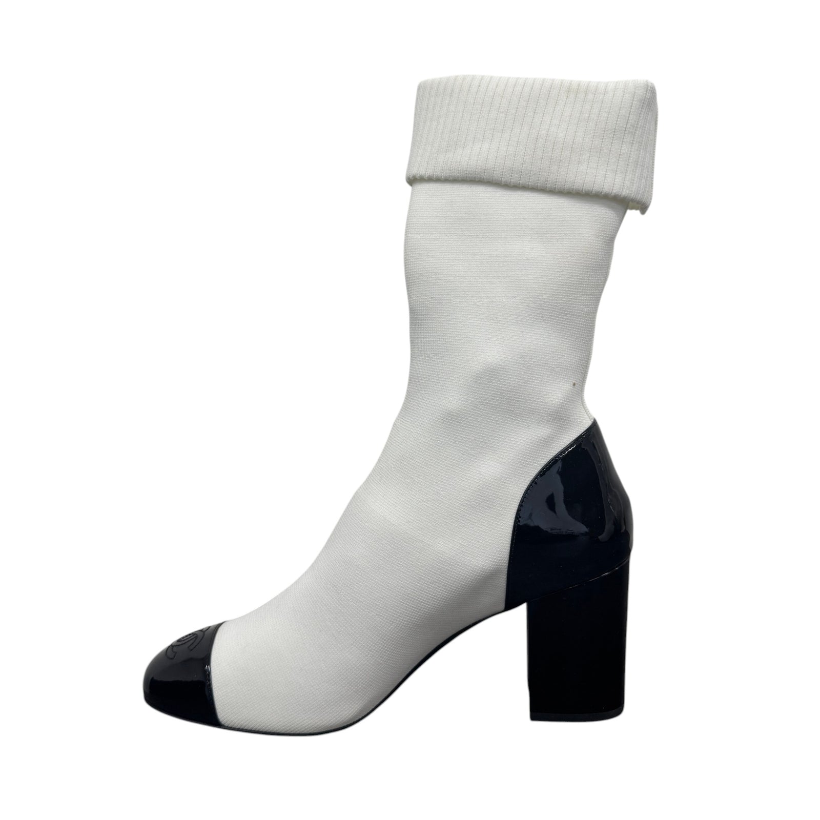 Women's Cc Sock Ankle Boots White Size EU 41 / UK 8 - Photo 2