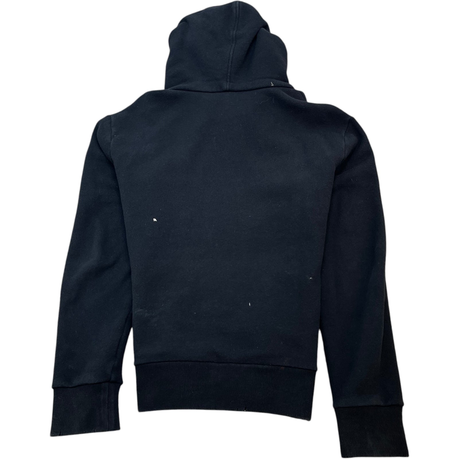 Men's Distressed Logo Print Hoodie Black Size S - Photo 2
