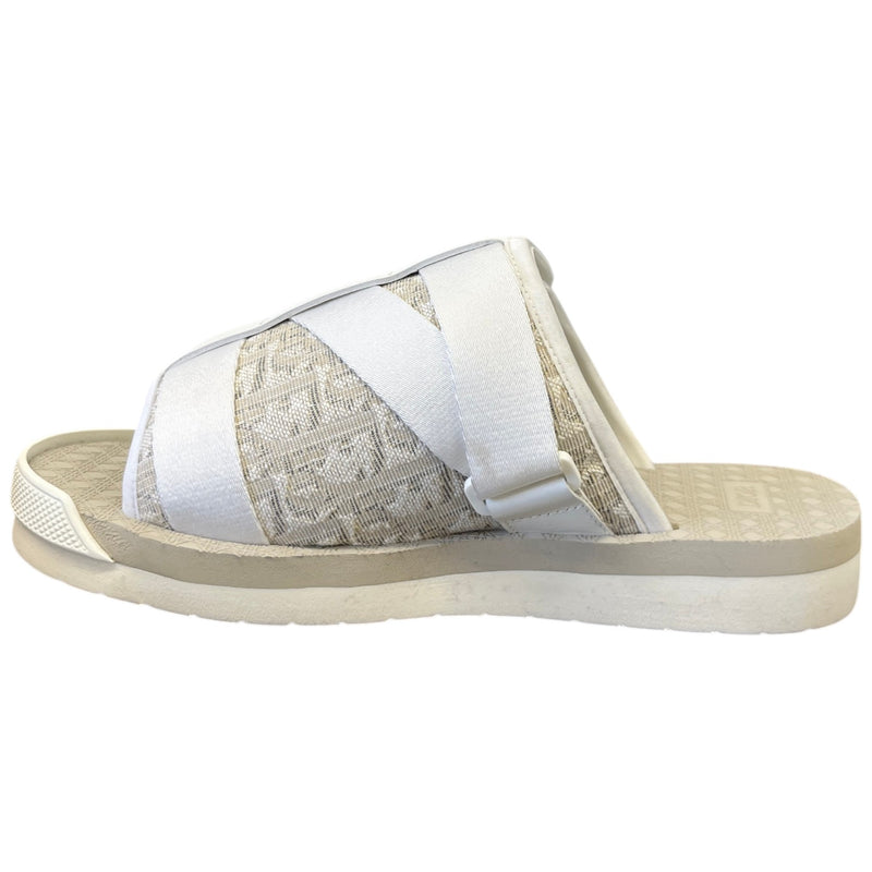 Men's Alpha Oblique Slides Beige Size UK 6 / EU 40