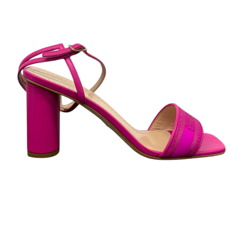 Women's Embroidered Logo Heels Pink Size EU 38.5 / UK 5.5