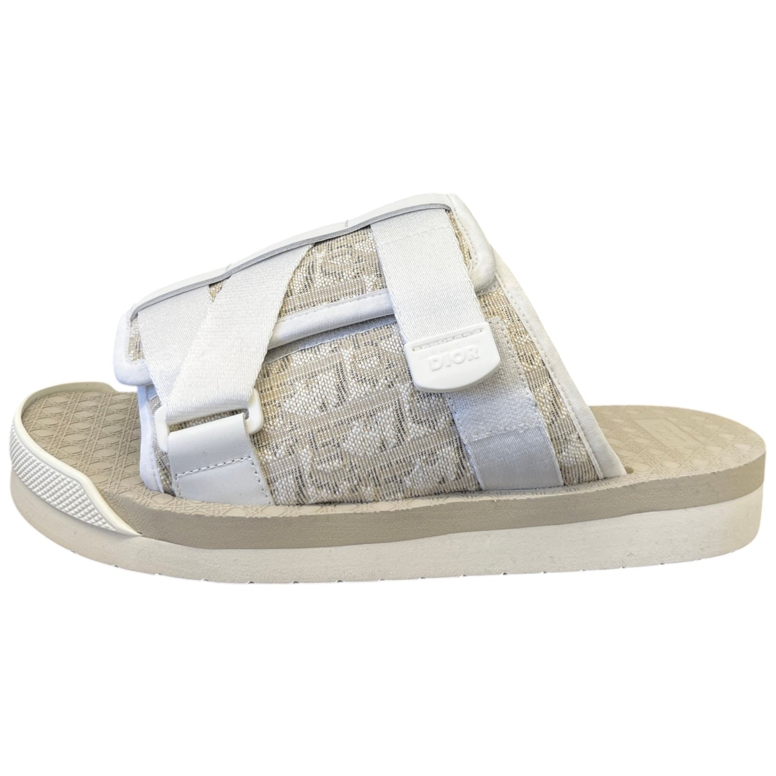 Men's Alpha Oblique Slides Beige Size UK 6 / EU 40 - Photo 5