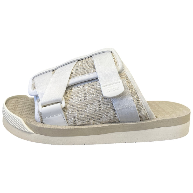 Men's Alpha Oblique Slides Beige Size UK 6 / EU 40
