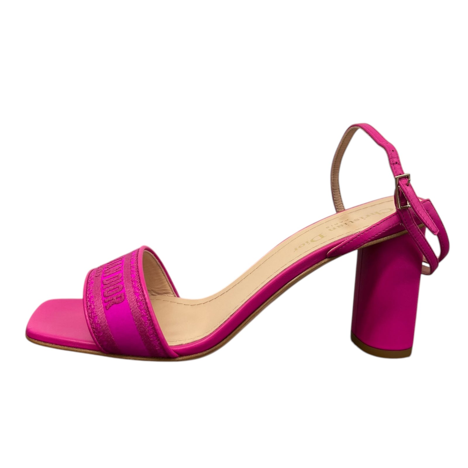 Women's Embroidered Logo Heels Pink Size EU 38.5 / UK 5.5 - Photo 5