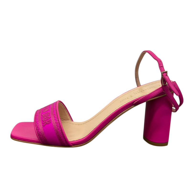 Women's Embroidered Logo Heels Pink Size EU 38.5 / UK 5.5