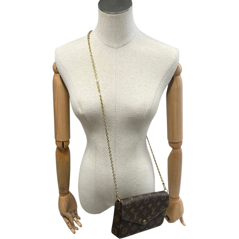 Women's Monogram Félicie Pochette Crossbody Bag Brown