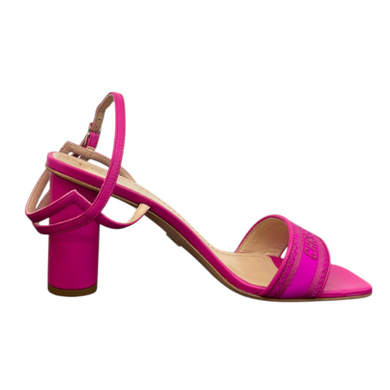 Women's Embroidered Logo Heels Pink Size EU 38.5 / UK 5.5