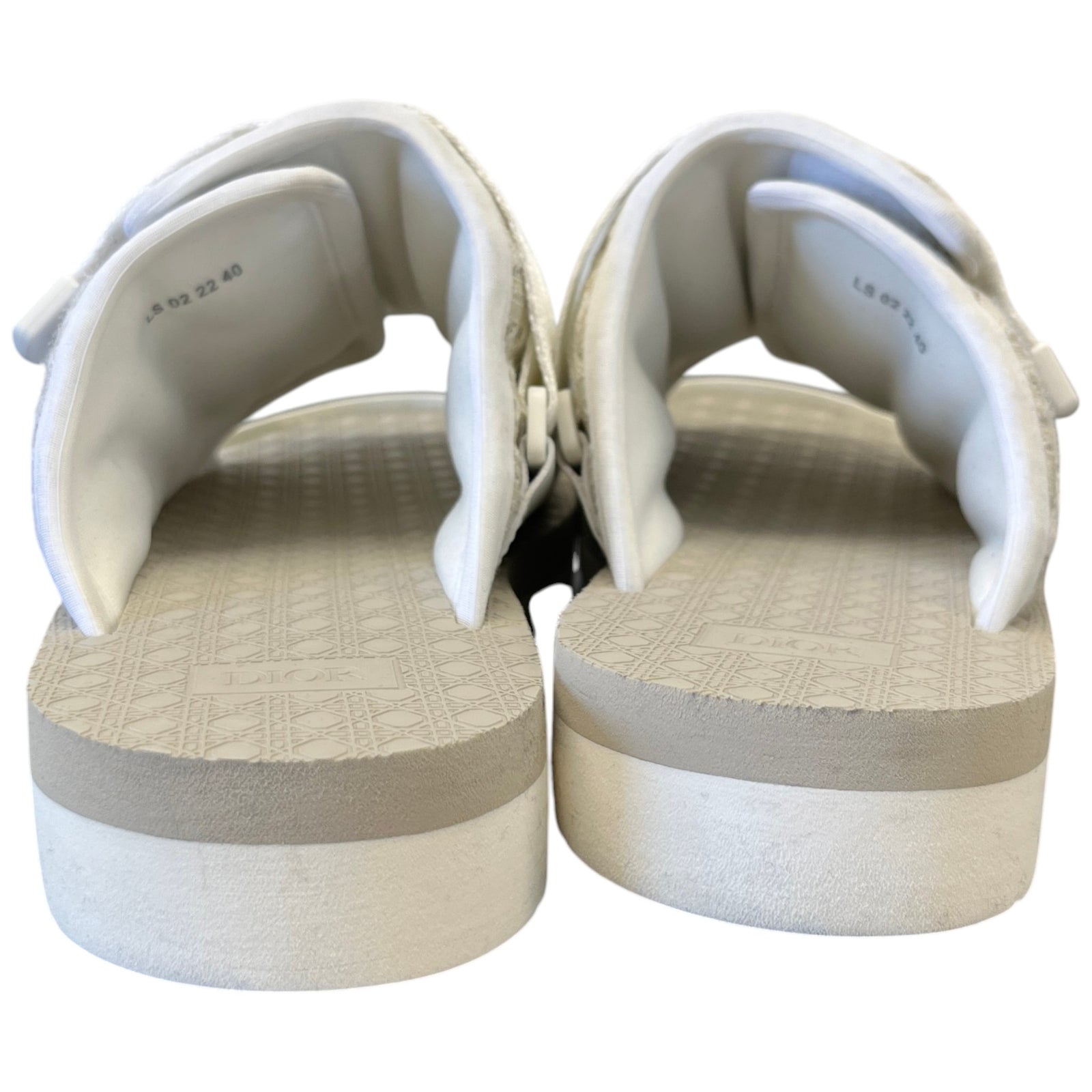 Men's Alpha Oblique Slides Beige Size UK 6 / EU 40 - Photo 7