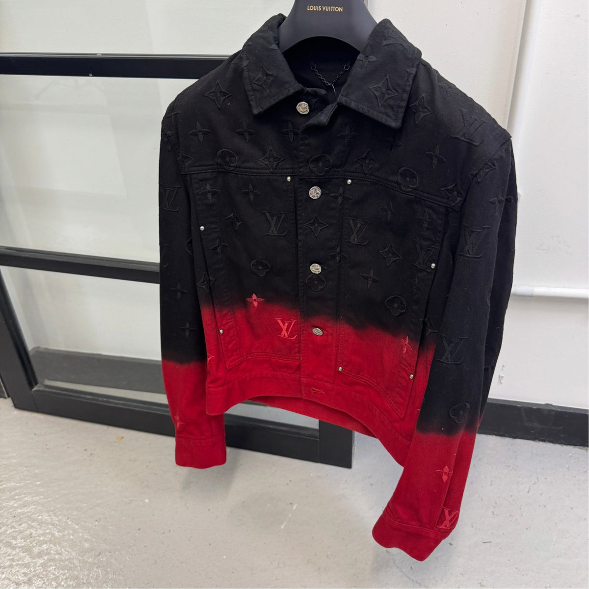 Men's Monogram Gradient Jacket Red Size M - Photo 6