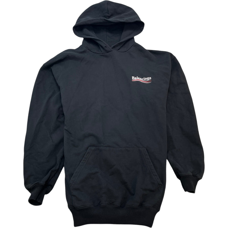 Men's Political Campaign Logo Hoodie Black Size S