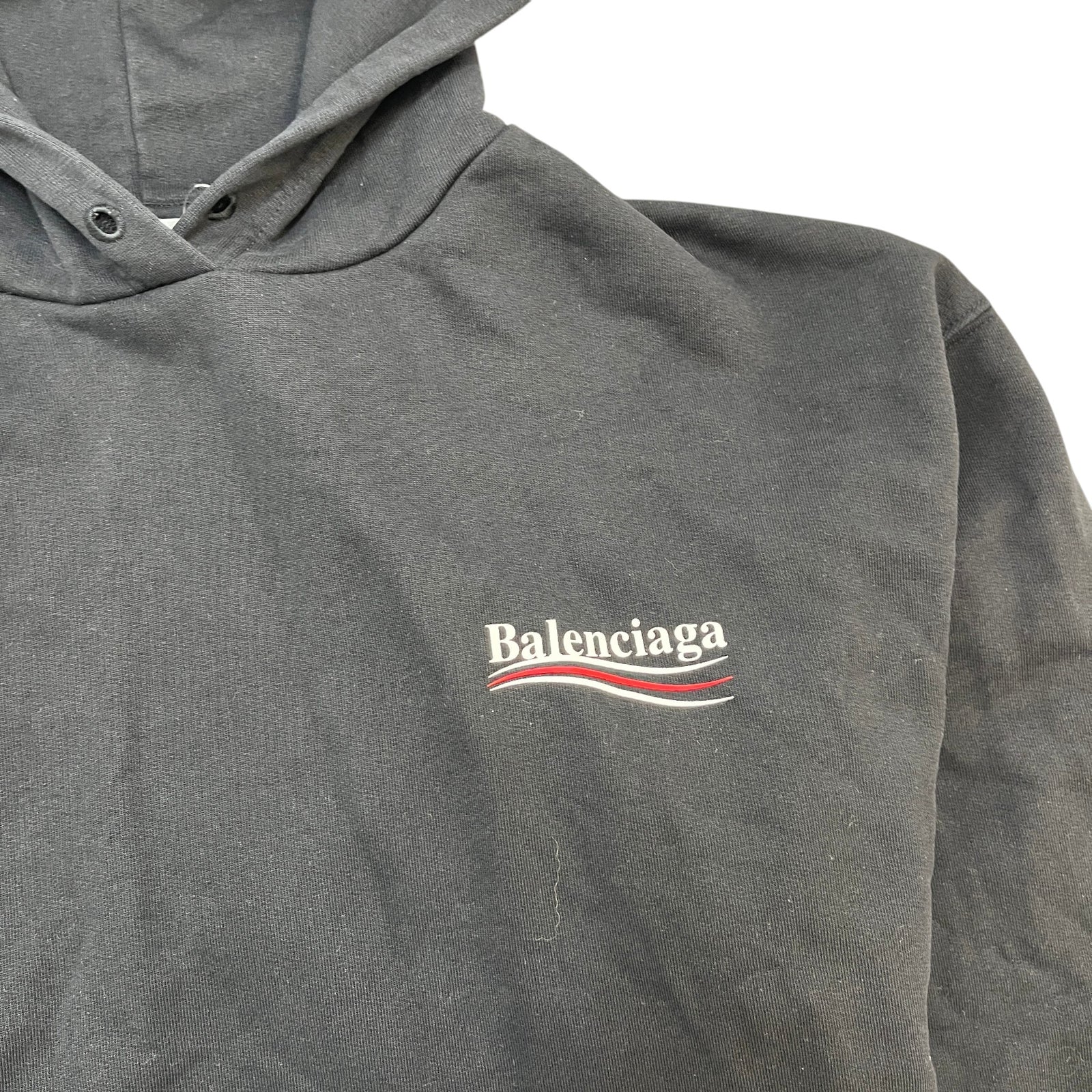 Men's Political Campaign Logo Hoodie Black Size S - Photo 7