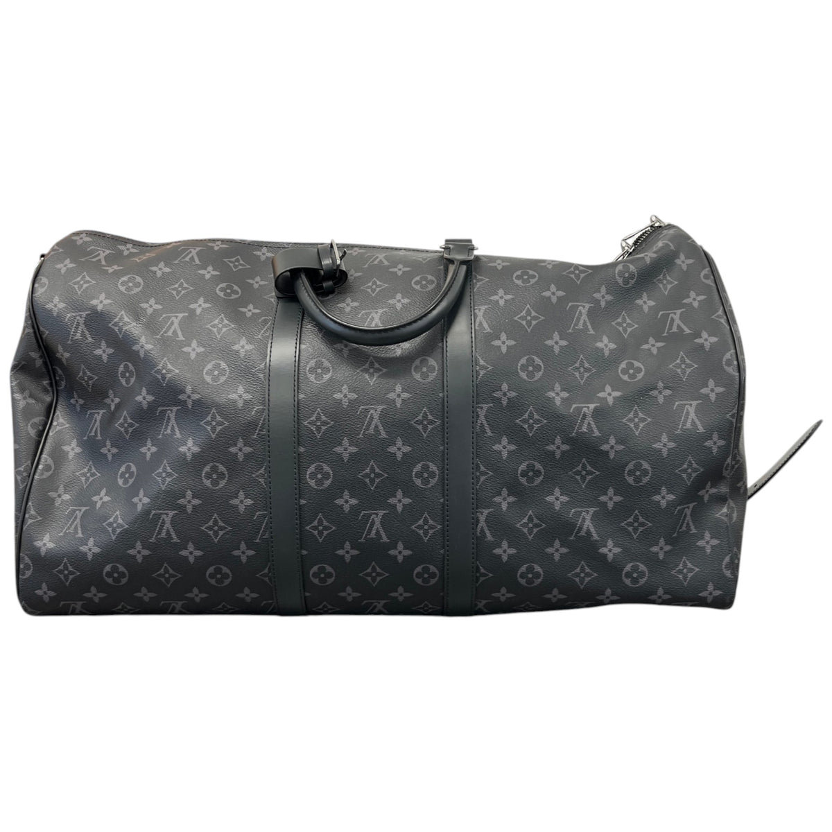 Men's Monogram Eclipse Keepall Bandoulière 55 Travel Bag Charcoal - Photo 3