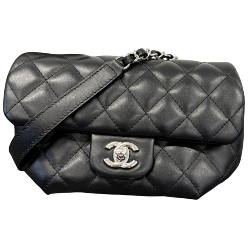 Women's Quilted CC Belt Bag Black