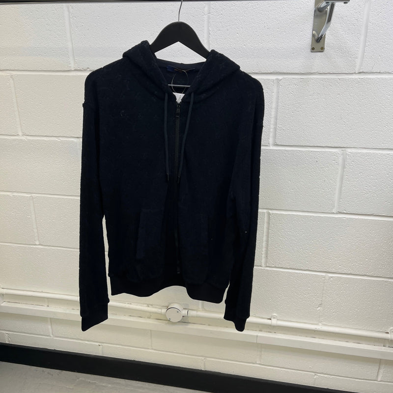 Men's French Terry Zip Hoodie Black Size S