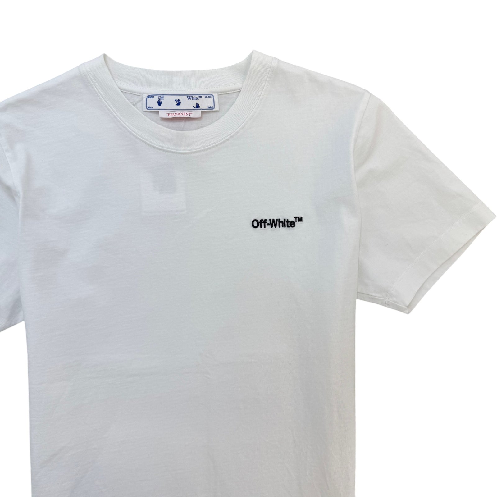 Men's Embroidered Logo T-Shirt White Size S - Photo 3