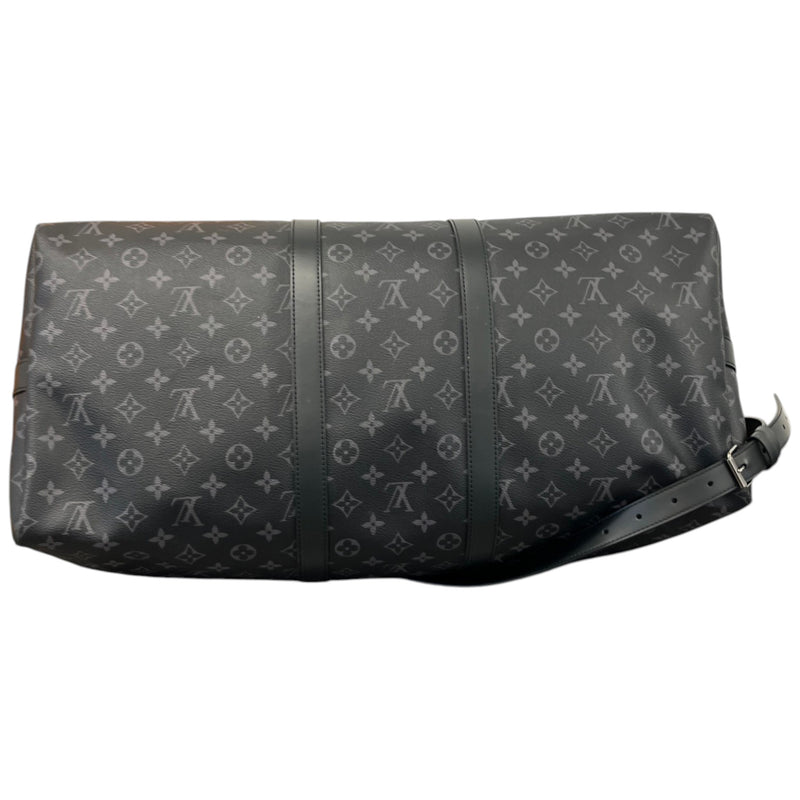 Men's Monogram Eclipse Keepall Bandoulière 55 Travel Bag Charcoal