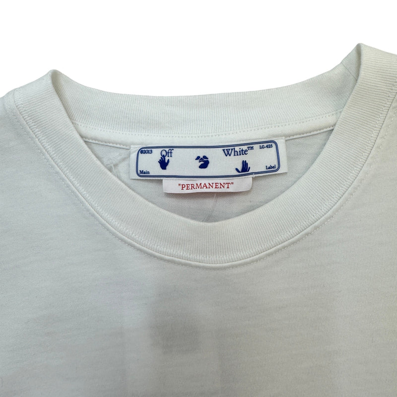 Men's Embroidered Logo T-Shirt White Size S