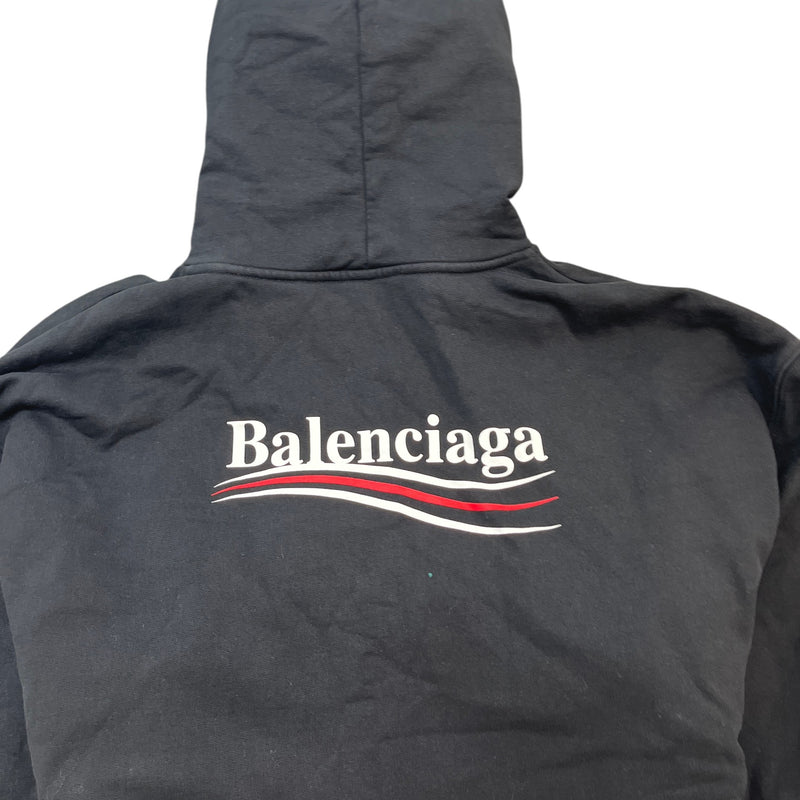 Men's Political Campaign Logo Hoodie Black Size S