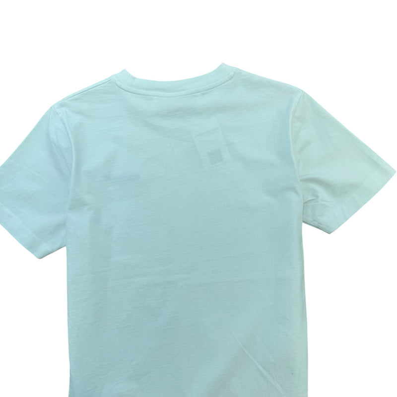 Men's Embroidered Logo T-Shirt White Size S