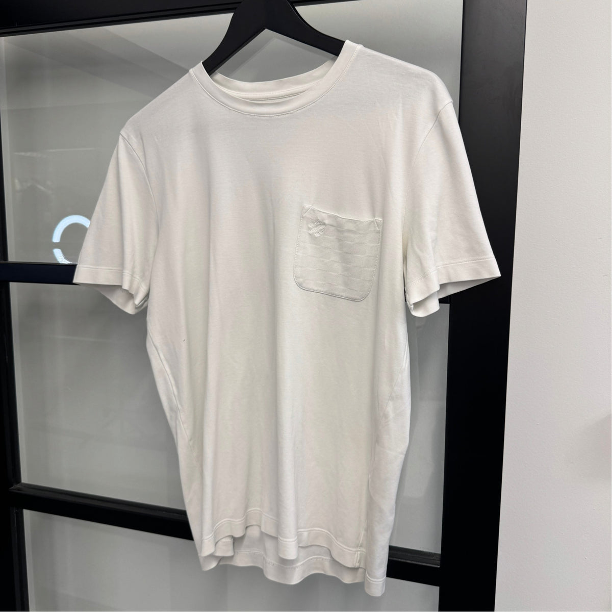 Men's Damier Pocket T-Shirt White Size S - Photo 8