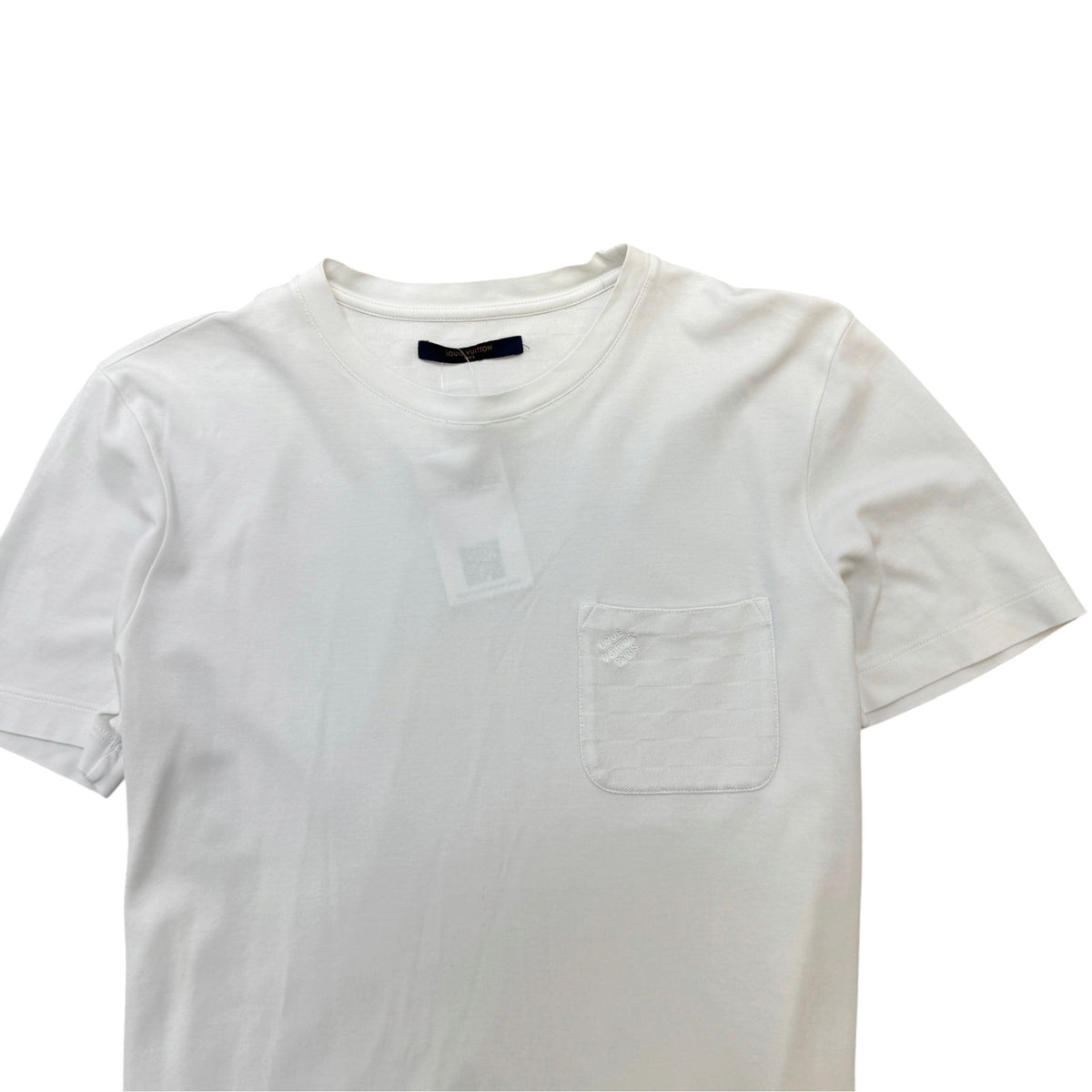 Men's Damier Pocket T-Shirt White Size S - Photo 3